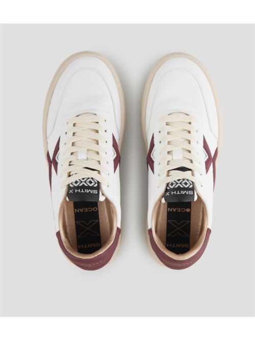 Sneakers con logo laterale e tallone rosso scuro Ocean Smith X SMITH X | SXBCOCW-9552-WDR